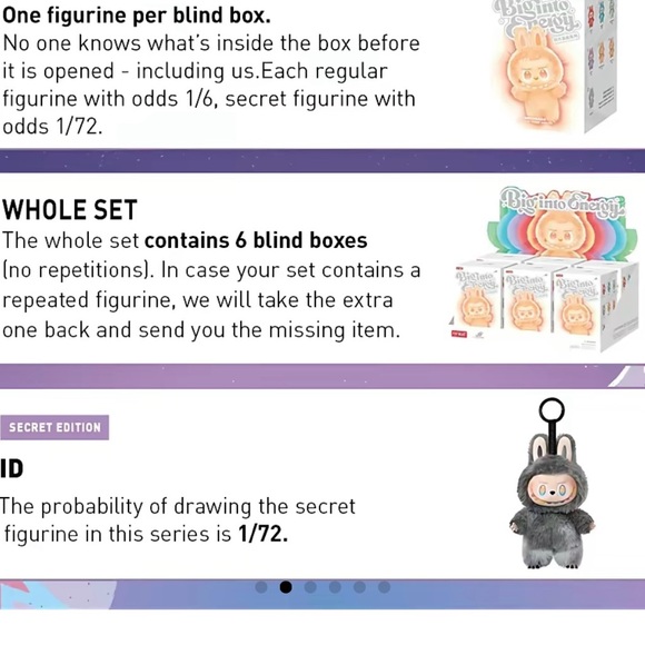 Pop Mart Big into Energy Vinyl Plush Pendant Blind Box. Whole set. - Picture 5 of 5